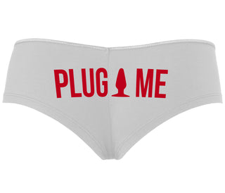 Anal Plug Me - White Boyshort
