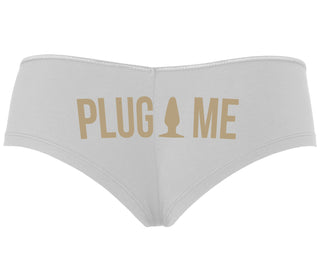 Anal Plug Me - White Boyshort