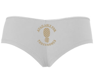 Available for Threesomes - Swinger Pineapple - White Boy Short