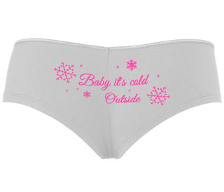 Baby It's Cold Outside - White Boyshort