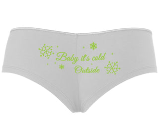 Baby It's Cold Outside - White Boyshort