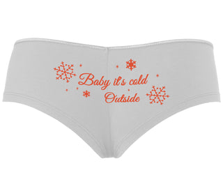 Baby It's Cold Outside - White Boyshort
