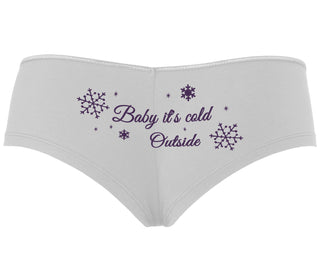 Baby It's Cold Outside - White Boyshort