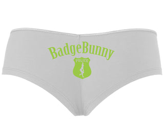 Badge Bunny for LEO Wife or Girlfriend - White Boyshort