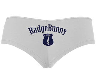Badge Bunny for LEO Wife or Girlfriend - White Boyshort