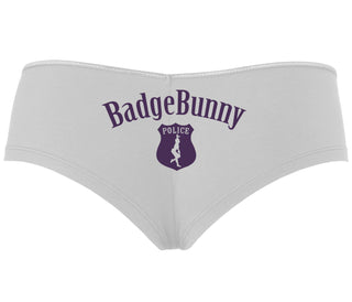 Badge Bunny for LEO Wife or Girlfriend - White Boyshort