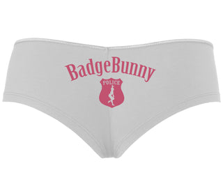 Badge Bunny for LEO Wife or Girlfriend - White Boyshort