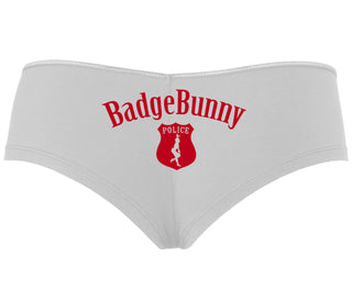 Badge Bunny for LEO Wife or Girlfriend - White Boyshort