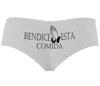 Bendice Esta Comida - Bless This Meal - White Boyshort