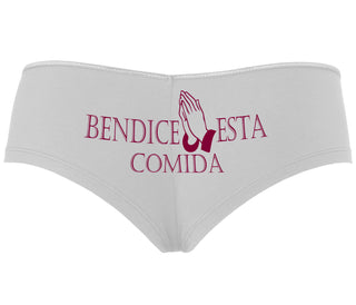 Bendice Esta Comida - Bless This Meal - White Boyshort