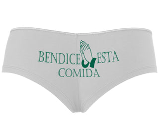 Bendice Esta Comida - Bless This Meal - White Boyshort