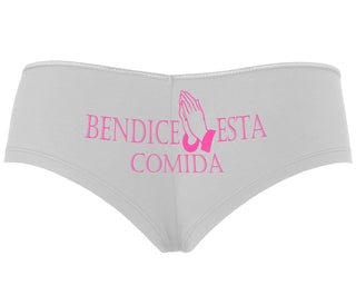 Bendice Esta Comida - Bless This Meal - White Boyshort