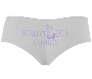 Bendice Esta Comida - Bless This Meal - White Boyshort