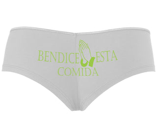 Bendice Esta Comida - Bless This Meal - White Boyshort