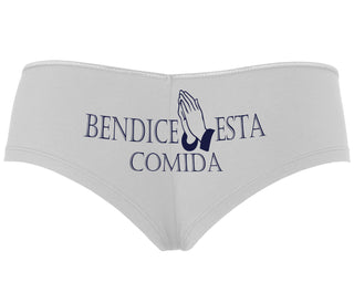 Bendice Esta Comida - Bless This Meal - White Boyshort