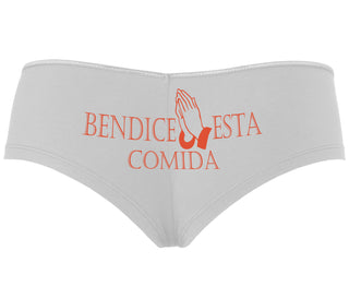 Bendice Esta Comida - Bless This Meal - White Boyshort