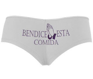 Bendice Esta Comida - Bless This Meal - White Boyshort