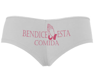 Bendice Esta Comida - Bless This Meal - White Boyshort