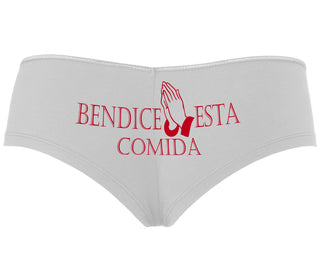 Bendice Esta Comida - Bless This Meal - White Boyshort