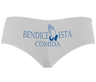 Bendice Esta Comida - Bless This Meal - White Boyshort