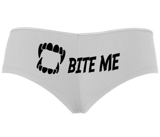 Bite Me - White Boyshort