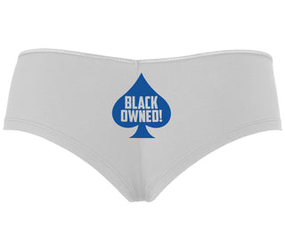 Black Owned - Queen of Spades - White Boyshort