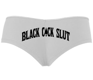 Black Cock Slut - Queen of Spades - White Boyshort