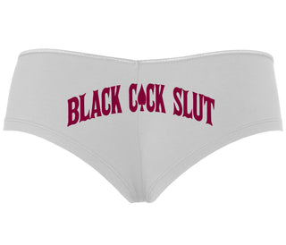 Black Cock Slut - Queen of Spades - White Boyshort