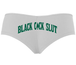 Black Cock Slut - Queen of Spades - White Boyshort