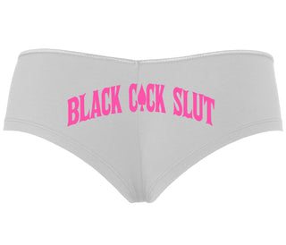 Black Cock Slut - Queen of Spades - White Boyshort
