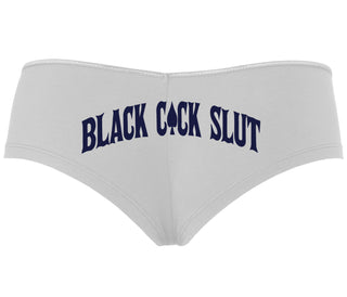Black Cock Slut - Queen of Spades - White Boyshort