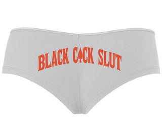 Black Cock Slut - Queen of Spades - White Boyshort