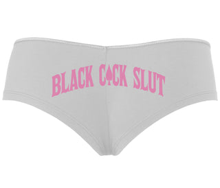 Black Cock Slut - Queen of Spades - White Boyshort