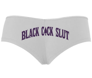 Black Cock Slut - Queen of Spades - White Boyshort