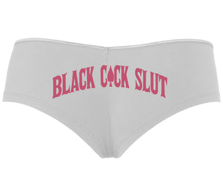 Black Cock Slut - Queen of Spades - White Boyshort