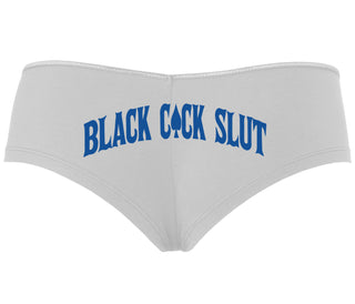Black Cock Slut - Queen of Spades - White Boyshort