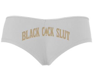 Black Cock Slut - Queen of Spades - White Boyshort