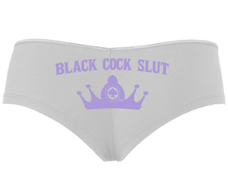 Black Cock Slut - Queen of Spades - White Boyshort