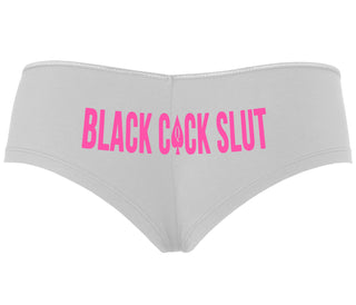 Black Cock Slut - Queen of Spades - White Boyshort