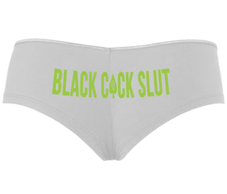 Black Cock Slut - Queen of Spades - White Boyshort