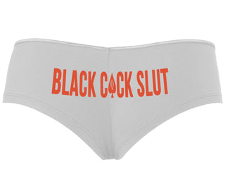 Black Cock Slut - Queen of Spades - White Boyshort