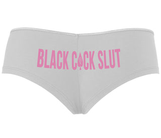 Black Cock Slut - Queen of Spades - White Boyshort