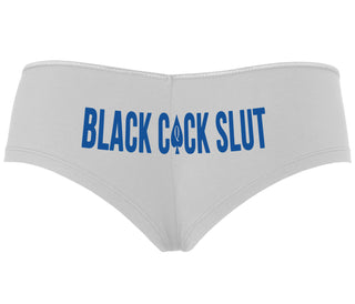 Black Cock Slut - Queen of Spades - White Boyshort