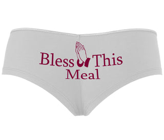 Bless This Meal - White Boyshort
