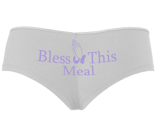 Bless This Meal - White Boyshort