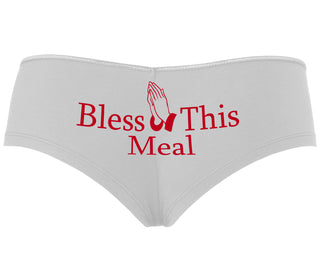 Bless This Meal - White Boyshort