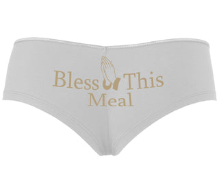 Bless This Meal - White Boyshort