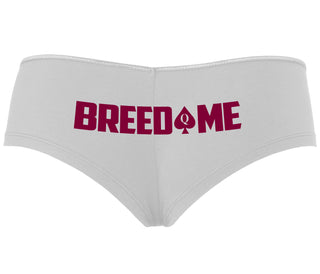 Breed Me - Queen of Spades - White Boyshort