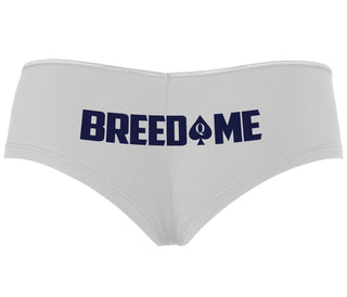 Breed Me - Queen of Spades - White Boyshort