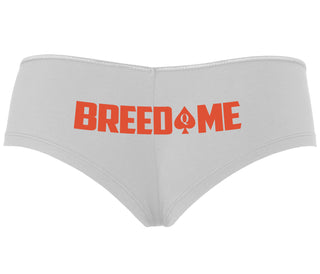 Breed Me - Queen of Spades - White Boyshort